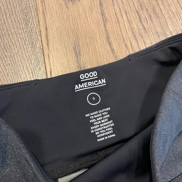 Good American High Rise Sparkle Black Leggings sz 0 XS Worn Once! - Picture 2 of 10